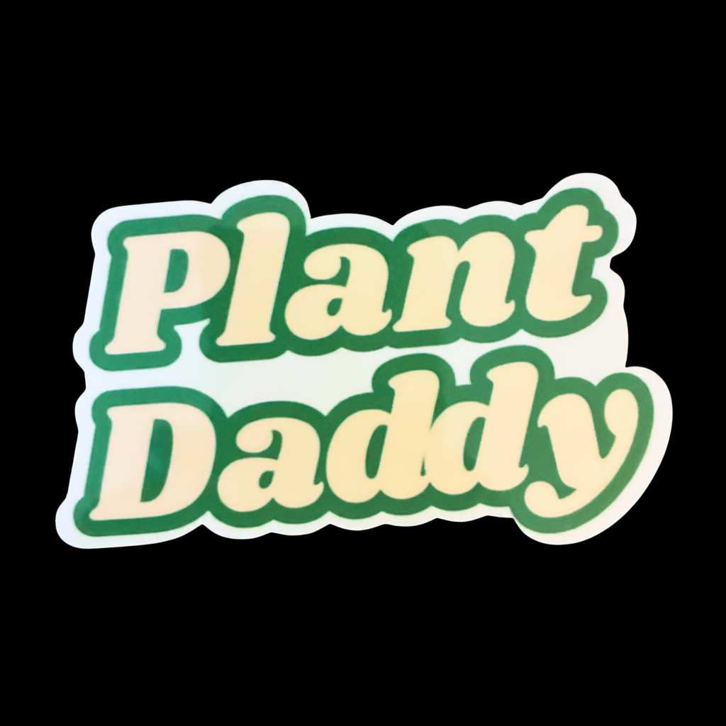 Plant Daddy retro vinyl sticker